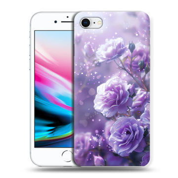 Силиконовый чехол на Iphone 8 с принтом Розы цветы