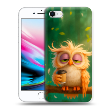 Силиконовый чехол на Iphone 8 с принтом сова