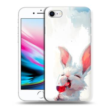 Силиконовый чехол на Iphone 8 с принтом кролик зайчик Силиконовый чехол на Iphone 8 с принтом кролик зайчик
