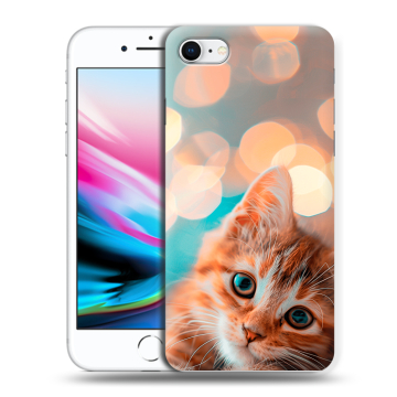 Силиконовый чехол на Iphone 8 с принтом котик Силиконовый чехол на Iphone 8 с принтом котик