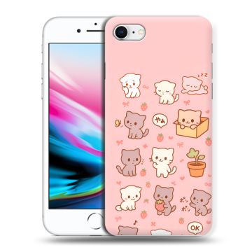 Силиконовый чехол на Iphone 8 с принтом Hello Kitty Хелоу Кити Силиконовый чехол на Iphone 8 с принтом Hello Kitty Хелоу Кити
