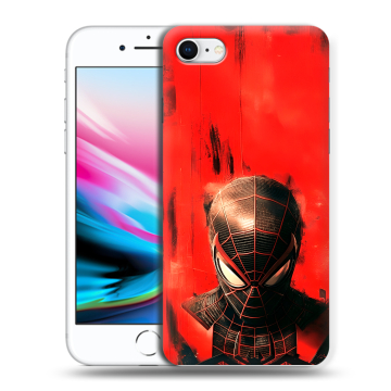 Силиконовый чехол на Iphone 8 с принтом человек паук spiderman