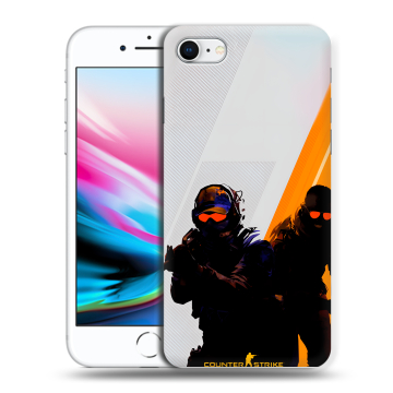 Силиконовый чехол на Iphone 8 с принтом Контер страйк Counter strike Силиконовый чехол на Iphone 8 с принтом Контер страйк Counter strike