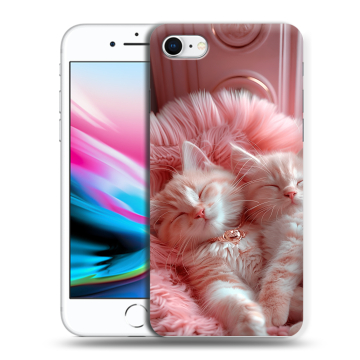 Силиконовый чехол на Iphone 8 с принтом котята котики