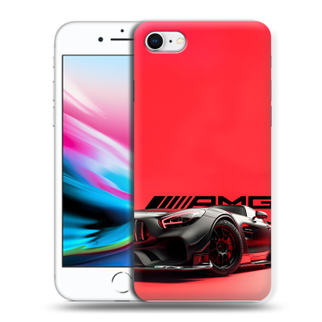 Силиконовый чехол на Iphone 8 с принтом Мерседес Mercedes AMG Силиконовый чехол на Iphone 8 с принтом Мерседес Mercedes AMG