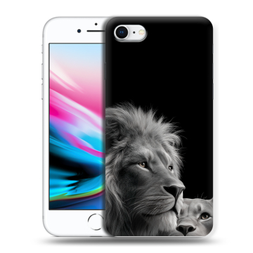 Силиконовый чехол на Iphone 8 с принтом Лев кошки Силиконовый чехол на Iphone 8 с принтом Лев кошки