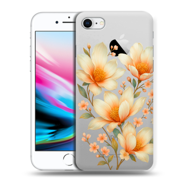 Силиконовый чехол на Iphone 8 с принтом Цветы Силиконовый чехол на Iphone 8 с принтом Цветы