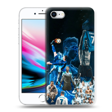 Силиконовый чехол на Iphone 8 с принтом Реал Роналдо
