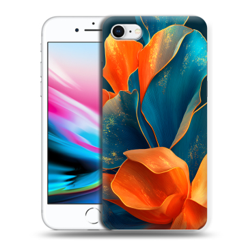Силиконовый чехол на Iphone 8 с принтом Цветы Силиконовый чехол на Iphone 8 с принтом Цветы