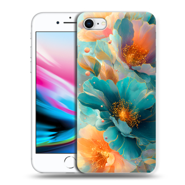 Силиконовый чехол на Iphone 8 с принтом Цветы Силиконовый чехол на Iphone 8 с принтом Цветы