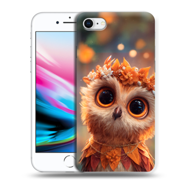 Силиконовый чехол на Iphone 8 с принтом Милая сова Силиконовый чехол на Iphone 8 с принтом Милая сова