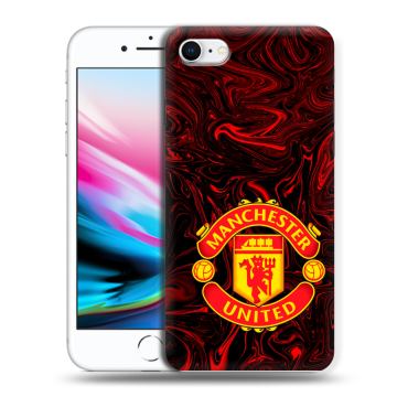 Силиконовый чехол на Iphone 8 с принтом Manchester United Силиконовый чехол на Iphone 8 с принтом Manchester United