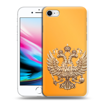 Силиконовый чехол на Iphone 8 с принтом Герб Флаг России Силиконовый чехол на Iphone 8 с принтом Герб Флаг России