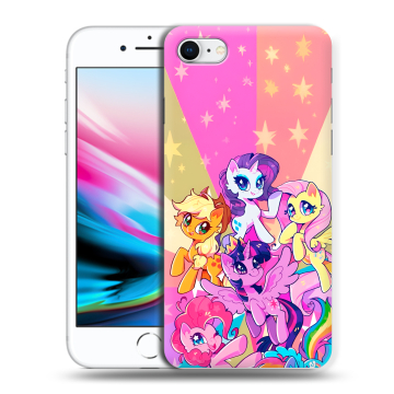 Силиконовый чехол на Iphone 8 с принтом My little pony Дружба чудо