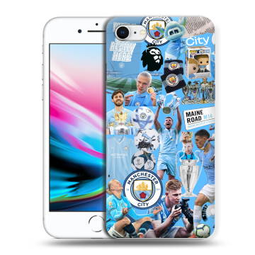 Силиконовый чехол на Iphone 8 с принтом Man City Манчестер Сити Силиконовый чехол на Iphone 8 с принтом Man City Манчестер Сити