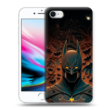 Силиконовый чехол на Iphone 8 с принтом Batman Бэтмен Силиконовый чехол на Iphone 8 с принтом Batman Бэтмен