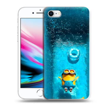 Силиконовый чехол на Iphone 8 с принтом Миньоны