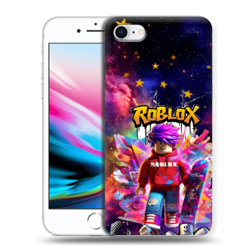 Силиконовый чехол на Iphone 8 с принтом Roblox Роблокс