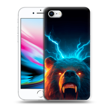 Силиконовый чехол на Iphone 8 с принтом Медведь Силиконовый чехол на Iphone 8 с принтом Медведь