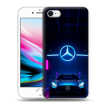 Силиконовый чехол на Iphone 8 с принтом Mercedes Мерседес