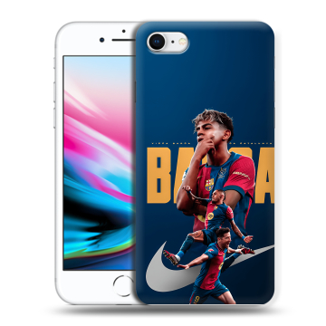 Силиконовый чехол на Iphone 8 с принтом Барселона Barca Yamal 