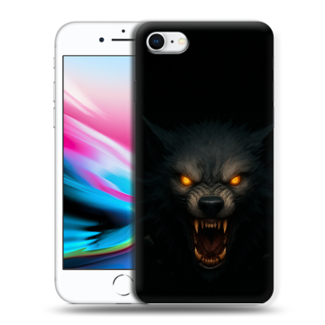 Силиконовый чехол на Iphone 8 с принтом Волк Силиконовый чехол на Iphone 8 с принтом Волк