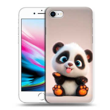 Силиконовый чехол на Iphone 8 с принтом милая панда Силиконовый чехол на Iphone 8 с принтом милая панда