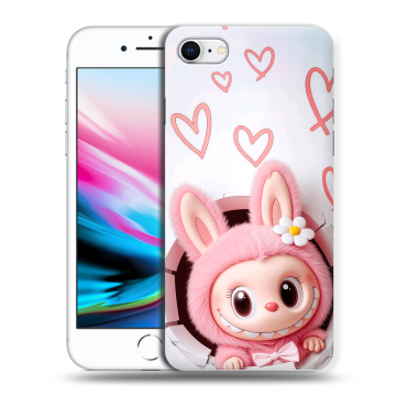 Силиконовый чехол на Iphone 8 с принтом Labubu Лабубу Силиконовый чехол на Iphone 8 с принтом Labubu Лабубу
