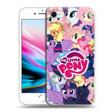 Силиконовый чехол на Iphone 8 с принтом My little pony Дружба чудо Силиконовый чехол на Iphone 8 с принтом My little pony Дружба чудо