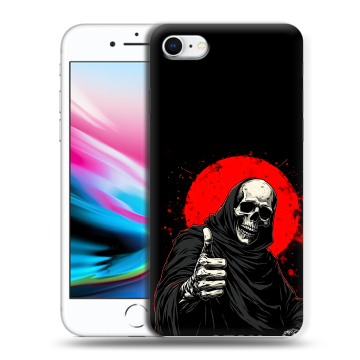 Силиконовый чехол на Iphone 8 с принтом смешной скелет Силиконовый чехол на Iphone 8 с принтом смешной скелет