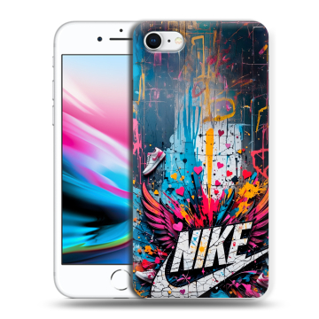 Силиконовый чехол на Iphone 8 с принтом Nike Найк Силиконовый чехол на Iphone 8 с принтом Nike Найк