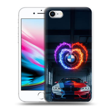Силиконовый чехол на Iphone 8 с принтом BMW БМВ Силиконовый чехол на Iphone 8 с принтом BMW БМВ
