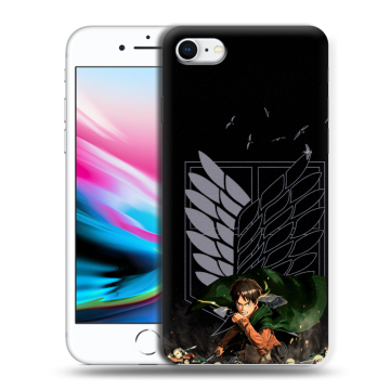Силиконовый чехол на Iphone 8 с принтом Атака титанов