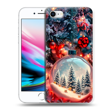 Силиконовый чехол на Iphone 8 с принтом Новый год Силиконовый чехол на Iphone 8 с принтом Новый год
