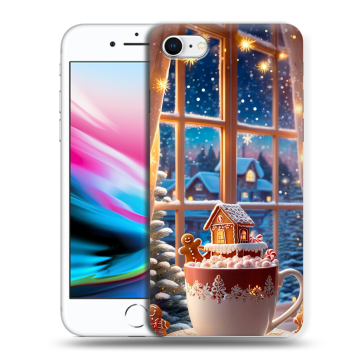 Силиконовый чехол на Iphone 8 с принтом Новый год Силиконовый чехол на Iphone 8 с принтом Новый год