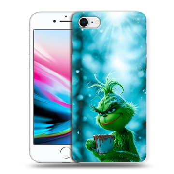 Силиконовый чехол на Iphone 8 с принтом Новый год гринч Силиконовый чехол на Iphone 8 с принтом Новый год гринч