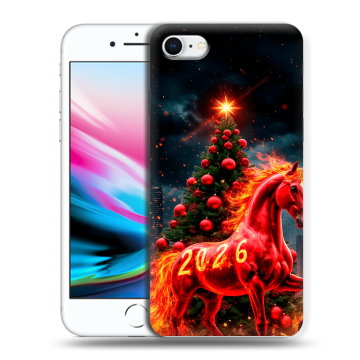 Силиконовый чехол на Iphone 8 с принтом Новый год Силиконовый чехол на Iphone 8 с принтом Новый год