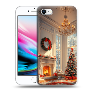 Силиконовый чехол на Iphone 8 с принтом Новый год Силиконовый чехол на Iphone 8 с принтом Новый год