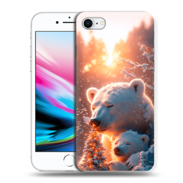 Силиконовый чехол на Iphone 8 с принтом Новый год Силиконовый чехол на Iphone 8 с принтом Новый год