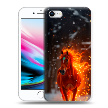 Силиконовый чехол на Iphone 8 с принтом Новый год Силиконовый чехол на Iphone 8 с принтом Новый год