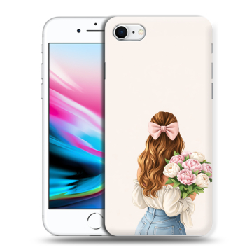 Силиконовый чехол на Iphone 8 с принтом женский Силиконовый чехол на Iphone 8 с принтом женский