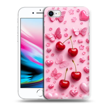 Силиконовый чехол на Iphone 8 с принтом для девочек