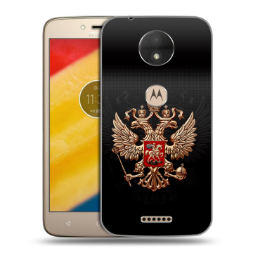 Пластиковый чехол на Motorola Moto C с принтом Герб России