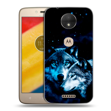 Пластиковый чехол на Motorola Moto C с принтом Волки Пластиковый чехол на Motorola Moto C с принтом Волки