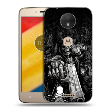 Пластиковый чехол на Motorola Moto C с принтом Скелет