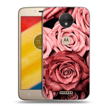 Пластиковый чехол на Motorola Moto C с принтом Цветы розы