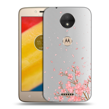 Пластиковый чехол на Motorola Moto C с принтом Ветка сакуры
