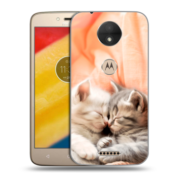 Пластиковый чехол на Motorola Moto C с принтом Котята