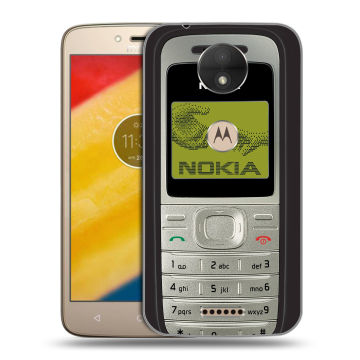 Пластиковый чехол на Motorola Moto C с принтом Ретро Нокия