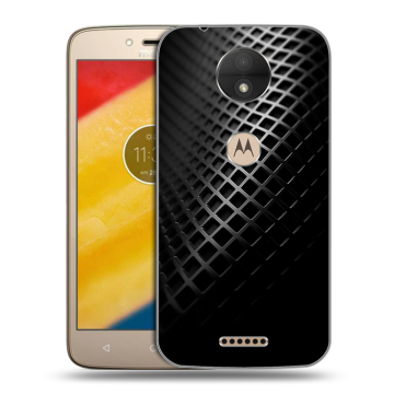 Пластиковый чехол на Motorola Moto C с принтом Текстура металла